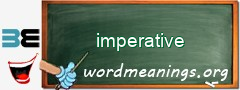 WordMeaning blackboard for imperative